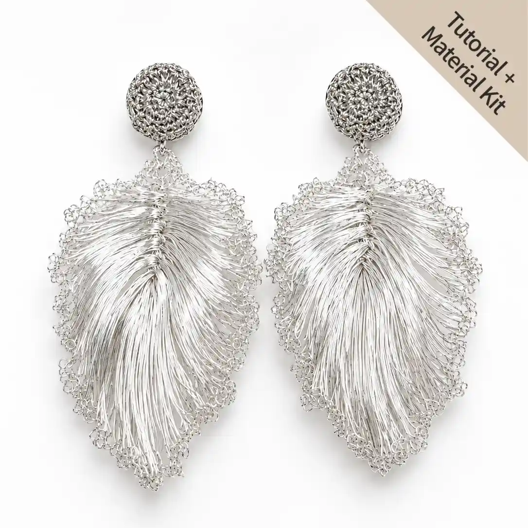 OREYNE Botanical Fan Palm Earrings