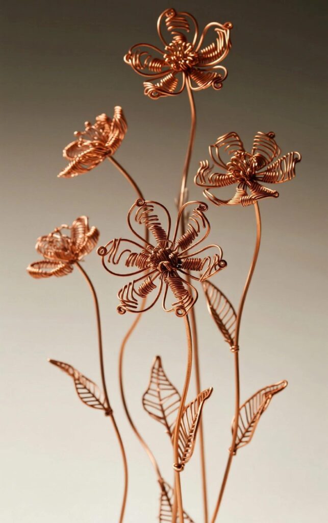 Wire Flower Sculpture