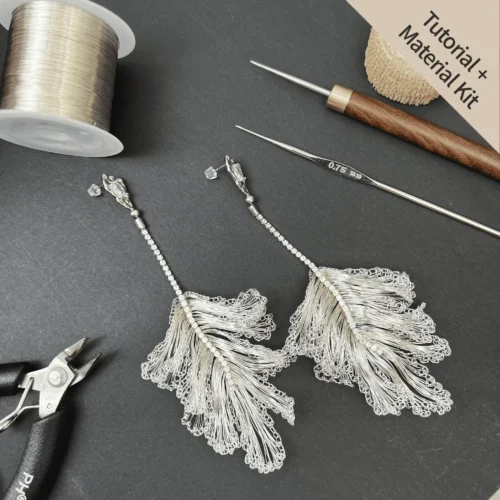 Botanical Skeleton Leaf Earrings (Tutorial + Material Kit)
