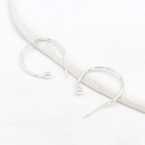 C-Hoop Earring Hooks · 925 Silver · 1 Pair
