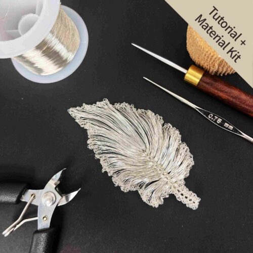 Botanical Ruffled Leaf Brooch (Tutorial + Material Kit)