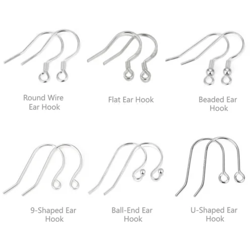 925 Sterling Silver Earring Hooks – 12 Pieces