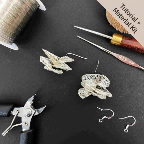 Art Spiral Glass Sculpture Earrings (Tutorial + Material Kit)