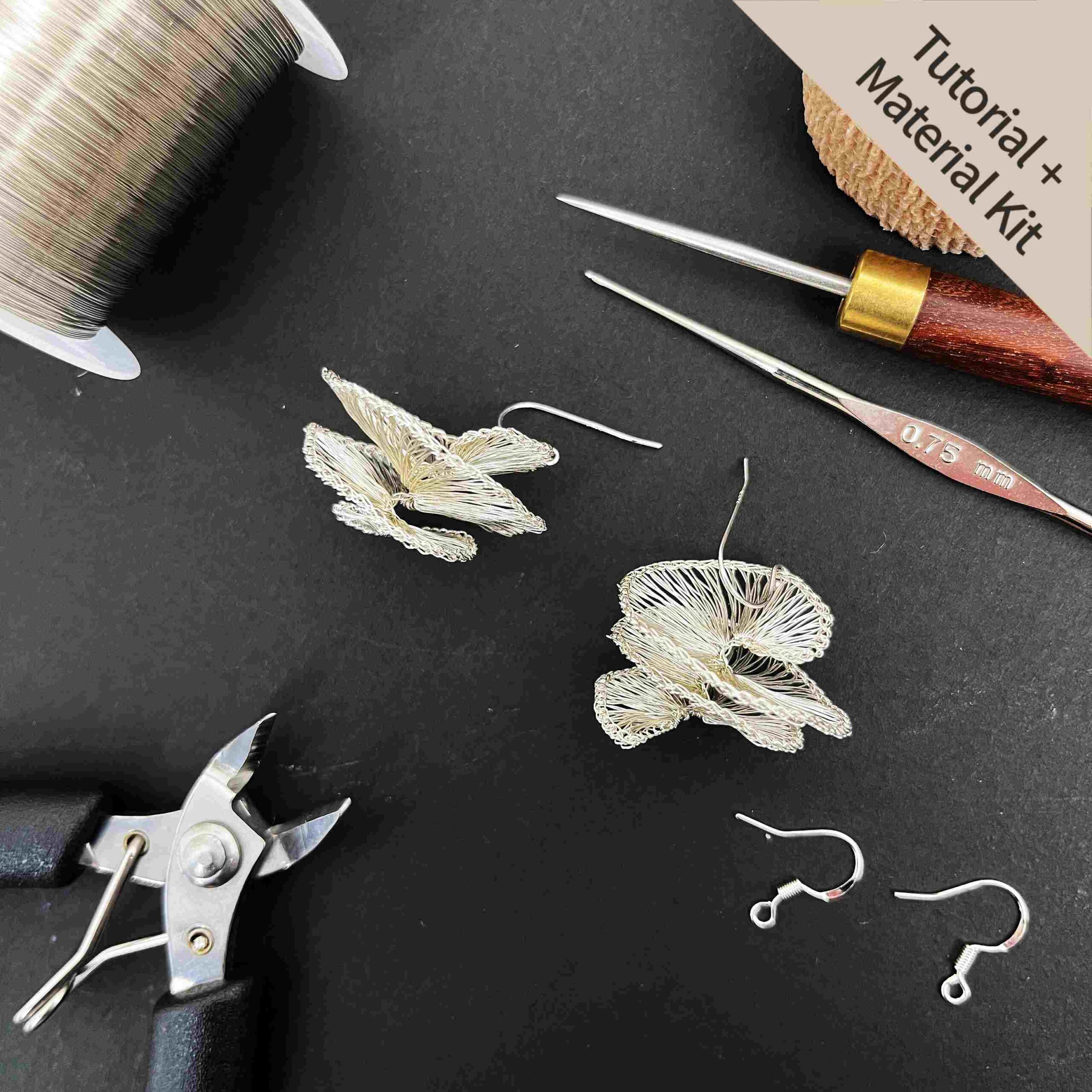 Art Spiral Glass Sculpture Earrings (Tutorial + Material Kit)