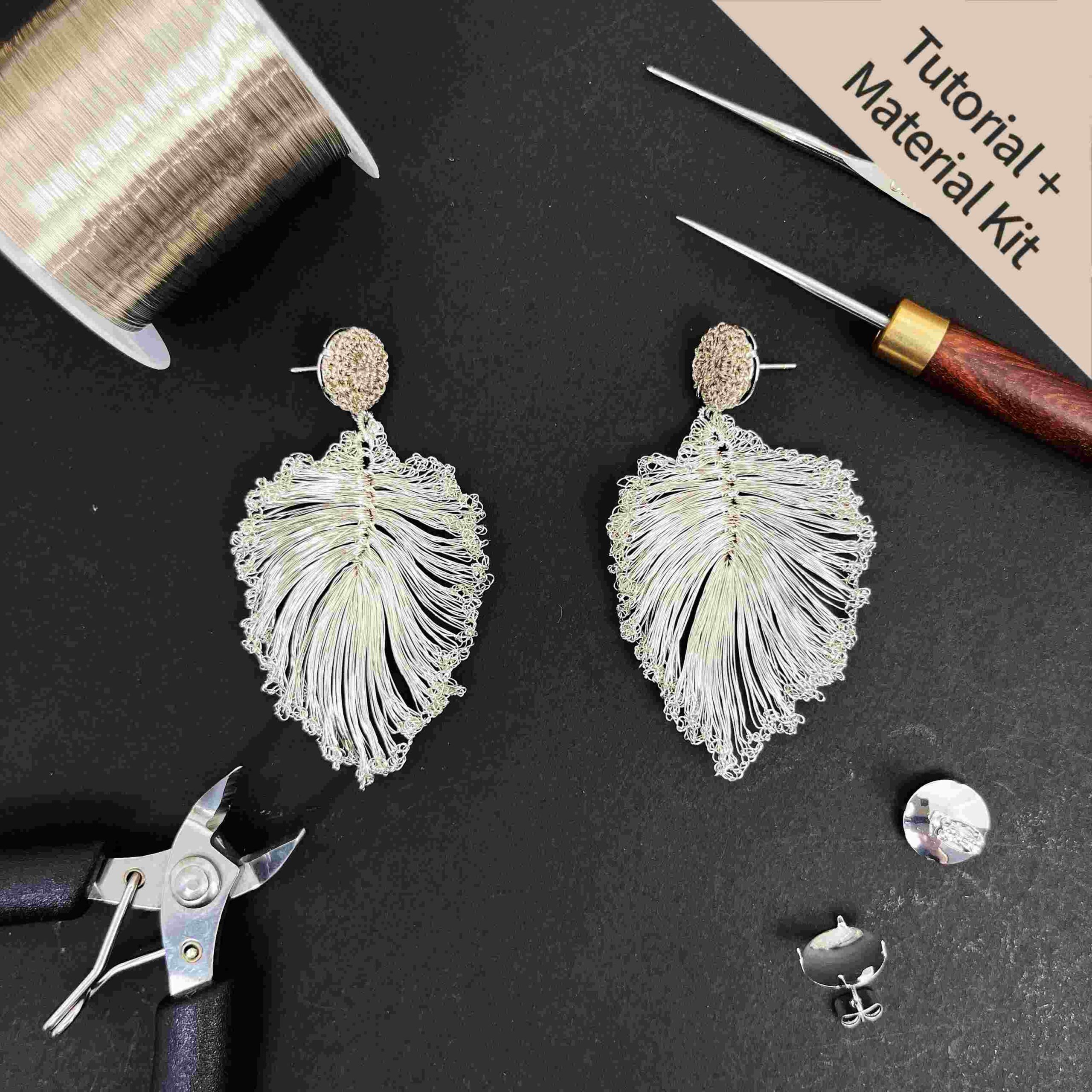 Botanical Fan Palm Earrings (Tutorial + Material Kit)