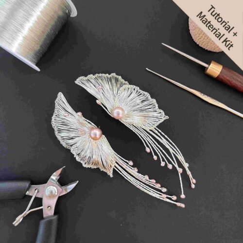 Butterfly Wings — Blush Cascade Earrings (Tutorial + Material Kit)