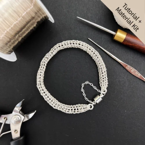 Woven Air - Silver Mesh Bracelet(Tutorial + Material Kit)