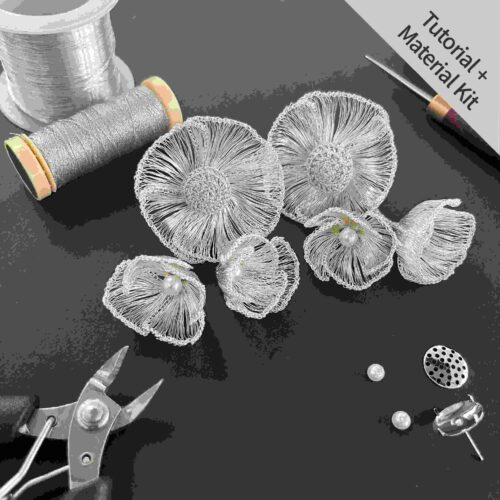 Botanical Snowdrop Windflower Earrings (Tutorial + Material Kit)