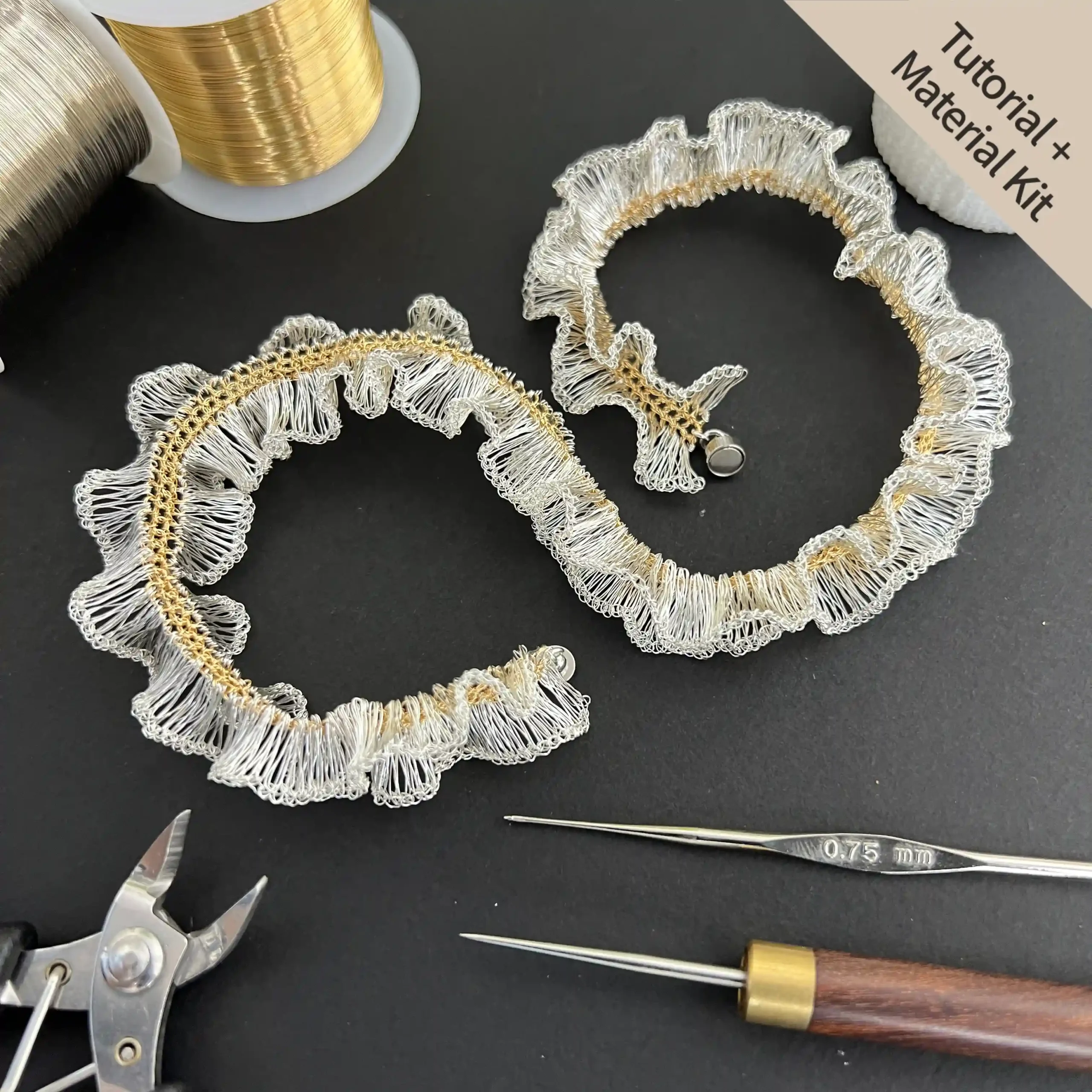 Ruffled Fern — Golden Vein Necklace(Tutorial + Material Kit)